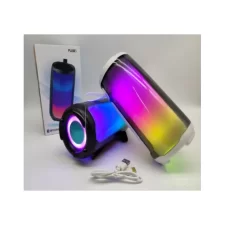 Boxă Portabilă Bluetooth Wireless cu Radio FM și Lumini RGB – Baterie 1500 mAh, Autonomie până la 8 Ore, Jack 3.5 mm