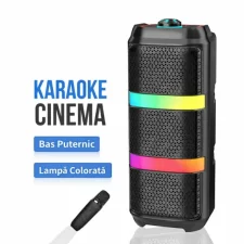 Boxă Portabilă Bluetooth cu Microfon – 5W, Baterie 1500mAh, Difuzor Wireless pentru Karaoke și Muzică