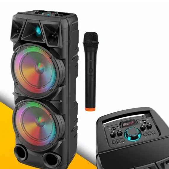 Boxă Portabilă Bluetooth cu Microfon – 9W, Baterie 3000mAh, Difuzor Wireless pentru Karaoke și Petreceri