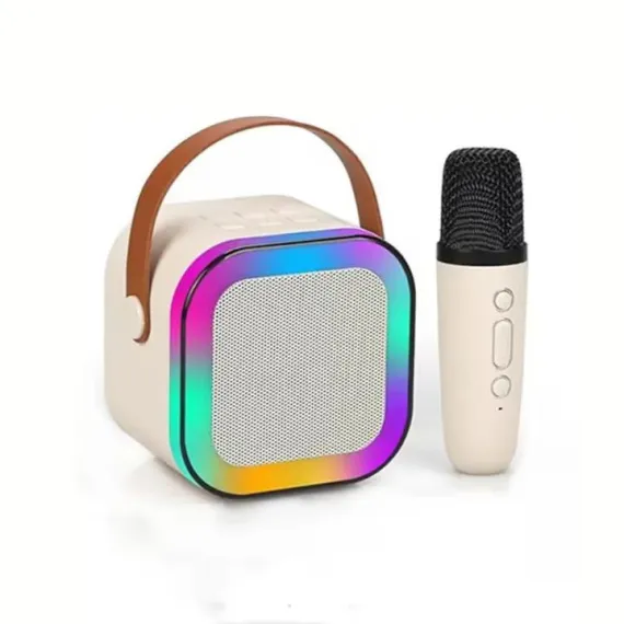 Boxă Portabilă Karaoke cu Microfon Wireless și Bluetooth – Sistem Audio Distractiv pentru Muzică și Joacă